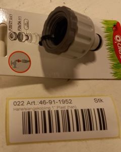 Tap/hose coupling 1" plastic